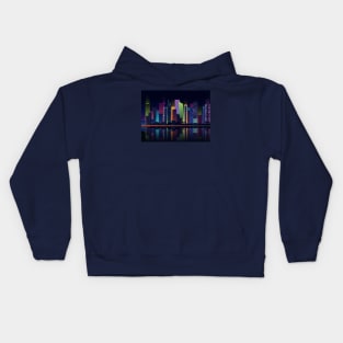 Night Skyline Kids Hoodie